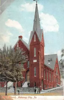 Mahanoy City Pennsylvania M E Church Street View Antique Postcard K17946 • $8.75