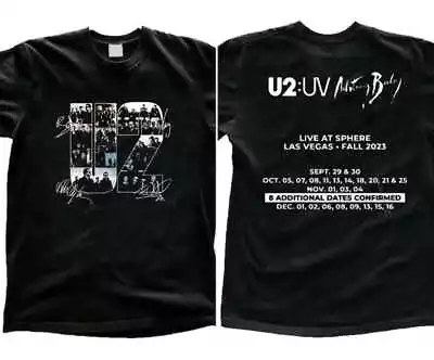 U2 Band Signature Fall Tour 2023 Achtung Baby Live At Sphere Black T-Shirt • $25.64