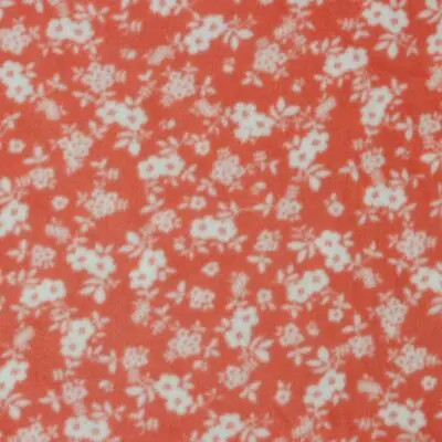 MICRO Soft Fleece Fabric Material FLOWERS - ROSE • £3.99