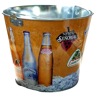 Por Flavor! Sangria Senorial Jarritos Beer Ice Bucket 4qt Metal 7 1/4  Tall • $9.95