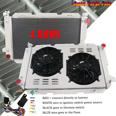 $442 • Buy 4-row Radiator+shroud Fan For 1983-1997 1984 Ford F100 F150 F250 F350 Bronco At