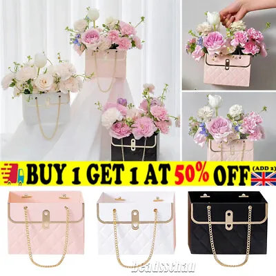 £3.57 • Buy Flower Paper Box Bouquet Cylinder Portable Bucket Storage Florist Bag Handbag`UK