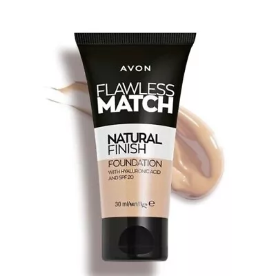 Avon Flawless Match Natural Finish Foundation - 30ml - SPF20 - VARIOUS SHADES • £10.50
