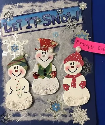 BUILD A SNOWMAN Die-Cut Kit(9pc) Christmas•Holiday•Winter •Scarf•Vest •Hats•Tie • $2.89