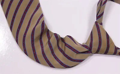 Stefano Ricci Vintage Tan/Blue/Red Striped Silk Necktie Tie • $20