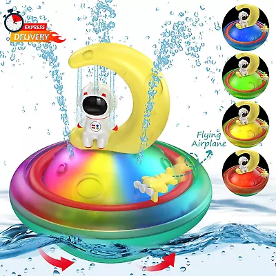 Baby Bath Toys For Toddlers  Spray Water Toy Rotation Baby Light Up Bath Toys  • £13.55