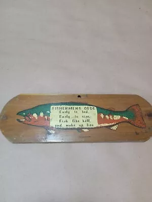 Vintage Fisherman's Code Sign Wisconsin  • $12