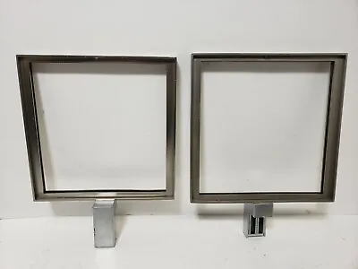 LOT OF 2 Retail Rack 7  X 7  Metal Sign Holder Cards Frame With Magnetic Base  • $24.99