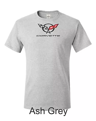 Vintage C5 Corvette Emblem Printed On Men's Shirt.  FREE SHIPPING !!!  • $24