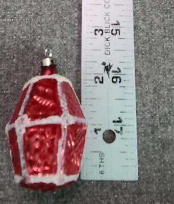 Vintage Glass Ornament Chinese Lantern Red West Germany • $15