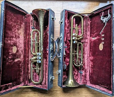 Rare York Band Instrument Co. Air-Flow Trumpet Original Case - 2 Available  • $4000