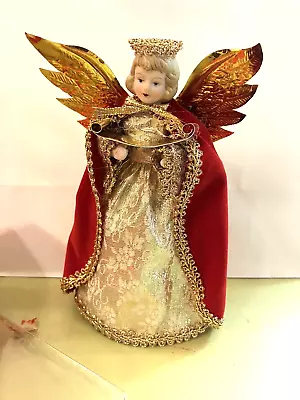 Vintage Quality Sun Products Japan Christmas Angel Tree Topper 6 1/2”  W/ Box • $9.99