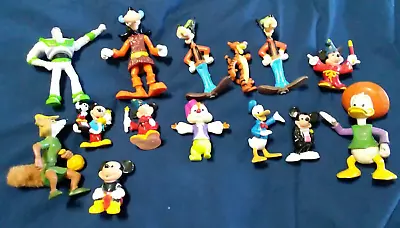 Disney Mickey Mouse Friends FIGURES Lot Of 14 Goofy Tigger Mickey Donald Buzz • $17.95