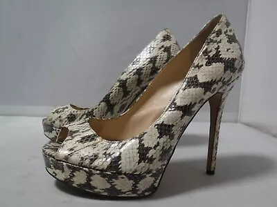 Vince Camuto Lorim Snake Print Python Platform Pumps Heels Shoes Womens Sz 6.5 • $24.99