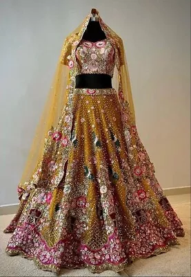 Sabyasachi Lehenga Choli Indian Outfits Designer Lehenga Wedding Lehenga Bride • $83.30