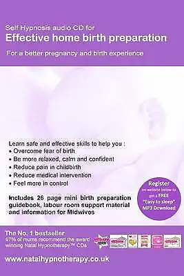 Natal Hypnotherapy : Effective Home Birth Preparation: Self H CD Amazing Value • £2.99