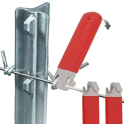 Tpost Clip Tool Fence Wire Twisting And Fencing Tool With Red Rubbercoated Hand • $16.45