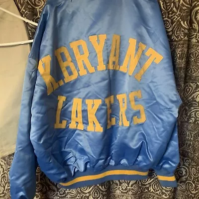 NEW Mitchell & Ness Los Angeles Lakers NBA Blue Satin Jacket Kobe Bryant No 8 XL • $75