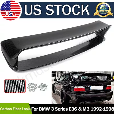 Carbon Look Rear Trunk Spoiler Wing LTW GT Style For 92-99 BMW 3 Series E36 & M3 • $150.91