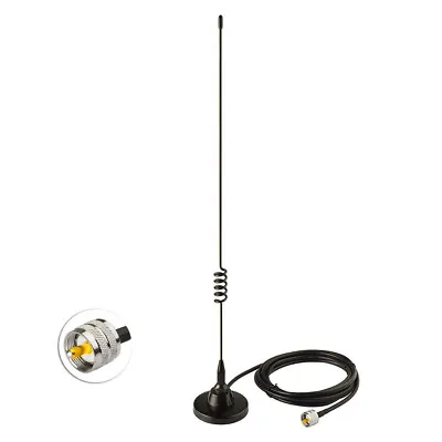 Dual Band Antenna 144-148/440-450MHz Ham Radio VHF/UHF Magnet Mount Antenna • $20.99