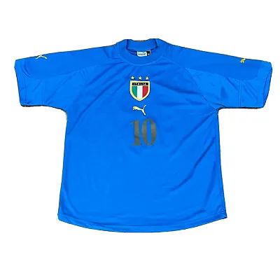 Italy Italia Puma Vintage Totti #10 2004/06 Football Home Jersey Maglia Shirt M • $148.84