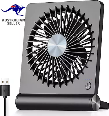 USB FanStrong Wind Ultra Quiet Small Desk 220° Tilt Folding 3 Speeds Adjustable • $33.99