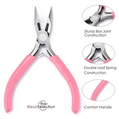Pink Long Chain Nose Pliers Jewellery Making Beading Tools • £4.49