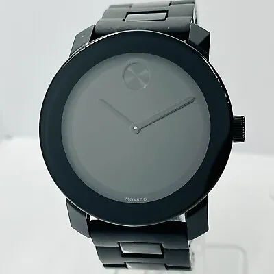 Movado Men's BOLD Black Ceramic Stainless Steel 42mm Watch 3600047 • $250