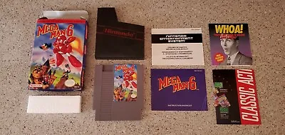 Mega Man 6 Megaman Six VI - Nintendo NES Lot Box Poster & Manual Complete CIB!!! • $375.99