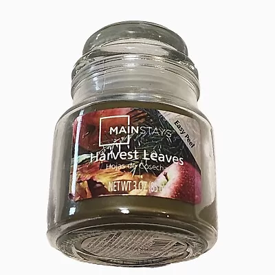 Mainstays Harvest Leaves Jar Candle 3 Oz  Green  • $2.77