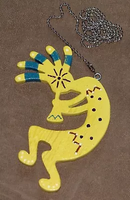 Kokopelli Car Hanger/Fan/Light Pull Dancer Flute Player Wood Yellow. Gift Idea • $6.95