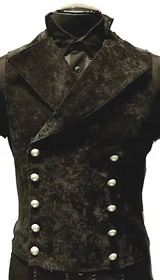 Shrine Gothic Vampire Cavalier Vest Jacket Victorian Velvet Goth Steampunk Count • $134.99