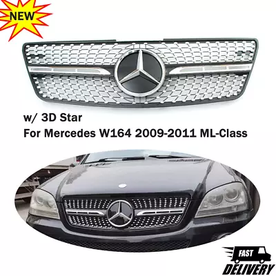 Diamond Grill Grille For Mercedes W164 2009-2011 ML350 ML63 ML320 ML500 ML550 • $76.54