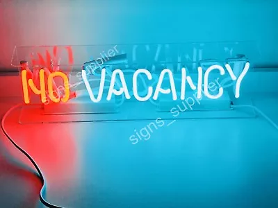 $224.49 • Buy No Vacancy Acrylic Box With On/Off Switch For Word NO Neon Light Sign 24  Glass
