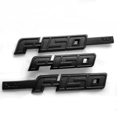 3x OEM Black F-150 Badge Fender Emblems F 3D For Fits F150 XLT Matte 9L3Z16720CB • $42.14