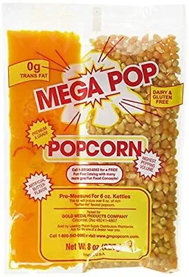 Mega Pop Popcorn Kit 8 Oz Produce  Butter Like Flavored Popcorn  OU Kosher (4) • $36.33