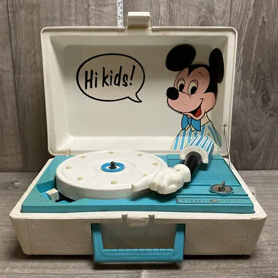 WORKING Disney Mickey Mouse Record Player Vintage 70s GE General Electric (MM) • $44.99