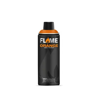 Flame Orange Spray Paint - High Pressure Matt Acrylic - 120 Colours 400ml Can • £8.99