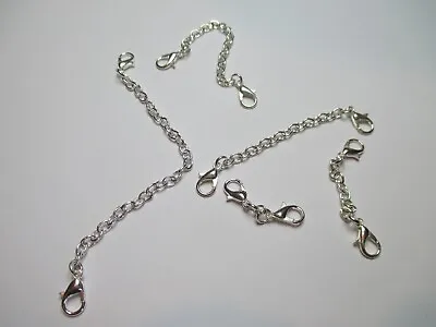 UK 5 Pieces 5432 & 1 Inch Silver Extension Necklace Jewellery Extender Chains • £3.49