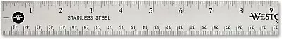 Ruler Measuring 18 Inch Stainless Steel Non-Slip Cork Base Metal Centimeter New • $15.11