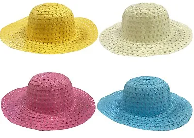 Childrens Easter Bonnet Straw Hat Boys Girls To Decorate Chicks & Eggs Parades • £3.85
