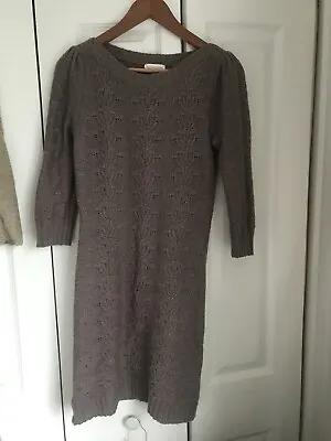 £6 • Buy MONSOON  Light Brown CHUNKY  CABLE KNITTED JUMPER  DRESS SIZE Small