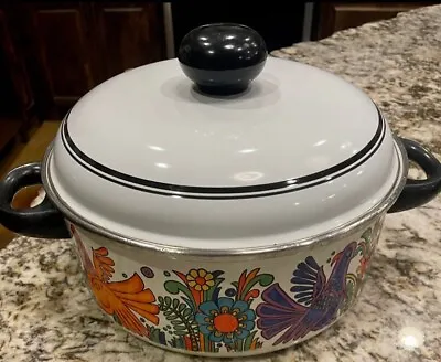 Villeroy And Boch Acapulco Enamelware Cooking Pot Saucepan With Lid 10” Diameter • $105