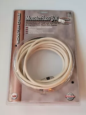 Monster Cable Bass 300 Subwoofer Cable 12ft 4M Subwoofer Interconnect Cable New • $39.87