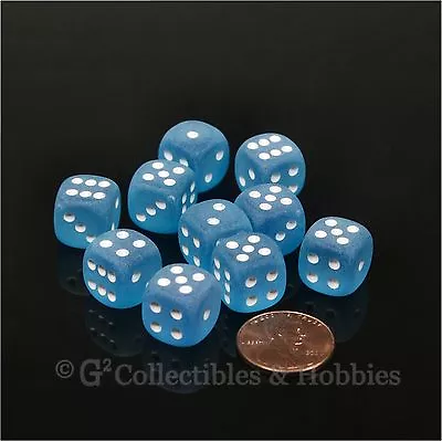 NEW 10 Frosted Caribbean Blue 12mm D6 Set Six Sided RPG MTG Game Dice Chessex • $5.99