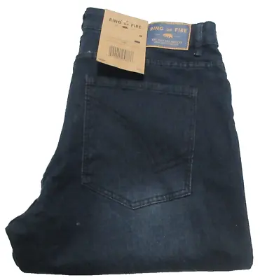 Ring Of Fire West Coast Tradition Men's Edge Slim Fit Denim Dark Blue Jeans36/30 • $29.99