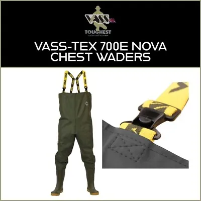 £86.95 • Buy Vass-tex 700e Nova Heavy Duty Chest Waders - All Sizes | New - Carp Fishing