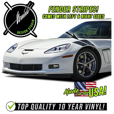 Fender Hash Stripes - Fits 2006 - 2013 C6 Chevy Corvette Grand Sport • $54.99