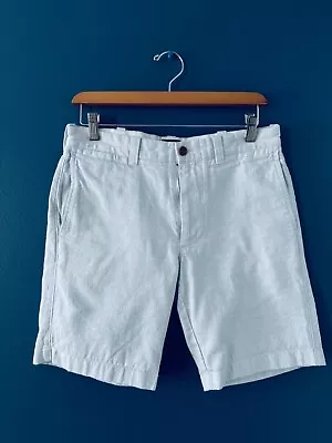 EUC J. Crew Stanton Shorts 30 X9  Bluish White Baird McNutt 30 Waist 9 Inseam • $25