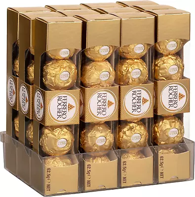 12 Premium Pralines Milk&Hazelnut Chocolate Ferrero Rocher Individually Wrapped  • $104.99